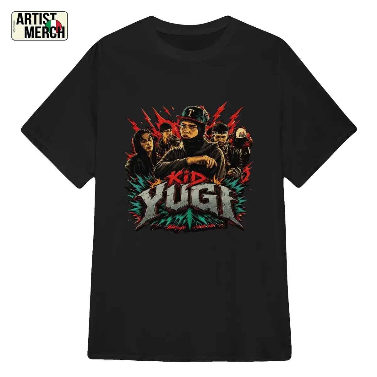 T-Shirt Kid Yugi Merch Esclusiva - Abbigliamento Rap Urbano 1 T-Shirt Kid Yugi Merch Esclusiva - Abbigliamento Rap Urbano