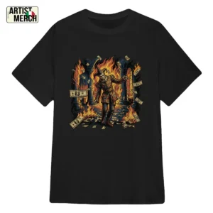 T-Shirt Kid Yugi Merch Jolly Fiamme E Denaro Dark Art
