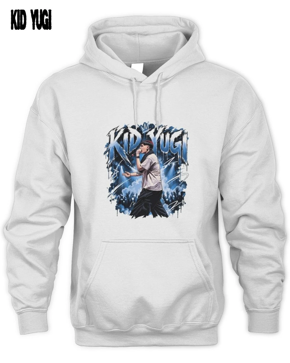 Kid Yugi Splash Blu T-Shirt: Merch Rap Sul Palco Live 2 Kid Yugi Splash Blu Sul Palco Felpa Unisex Hoodie